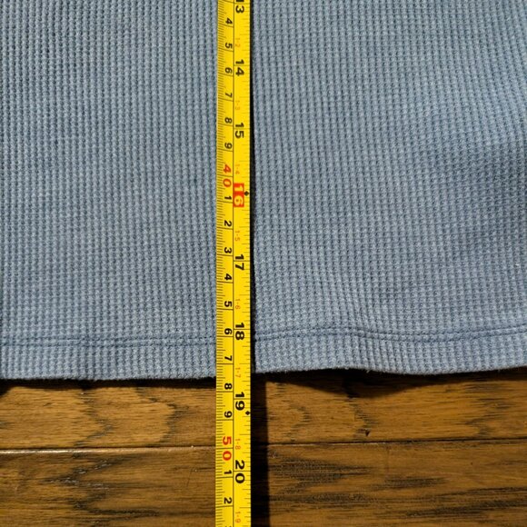 aerie waffle long sleeve t shirt blue size large - Picture 7 of 14